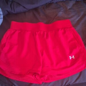 Under Armour Women's Red Athletic Shorts